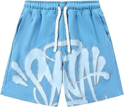 BESSCHLOE Syna World Cotton Tee T-Shirt, Men's Tracksuit Shorts